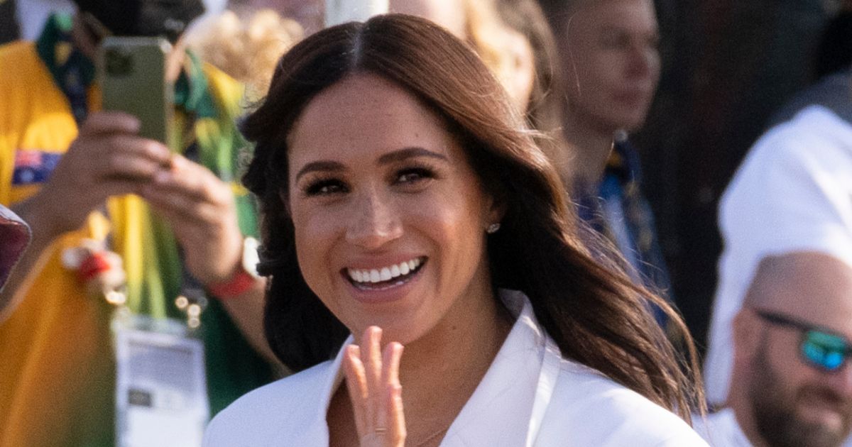 Meghan, Duchess of Sussex, arrives at the Invictus Games venue in The Hague, Netherlands, on April 15, 2022.