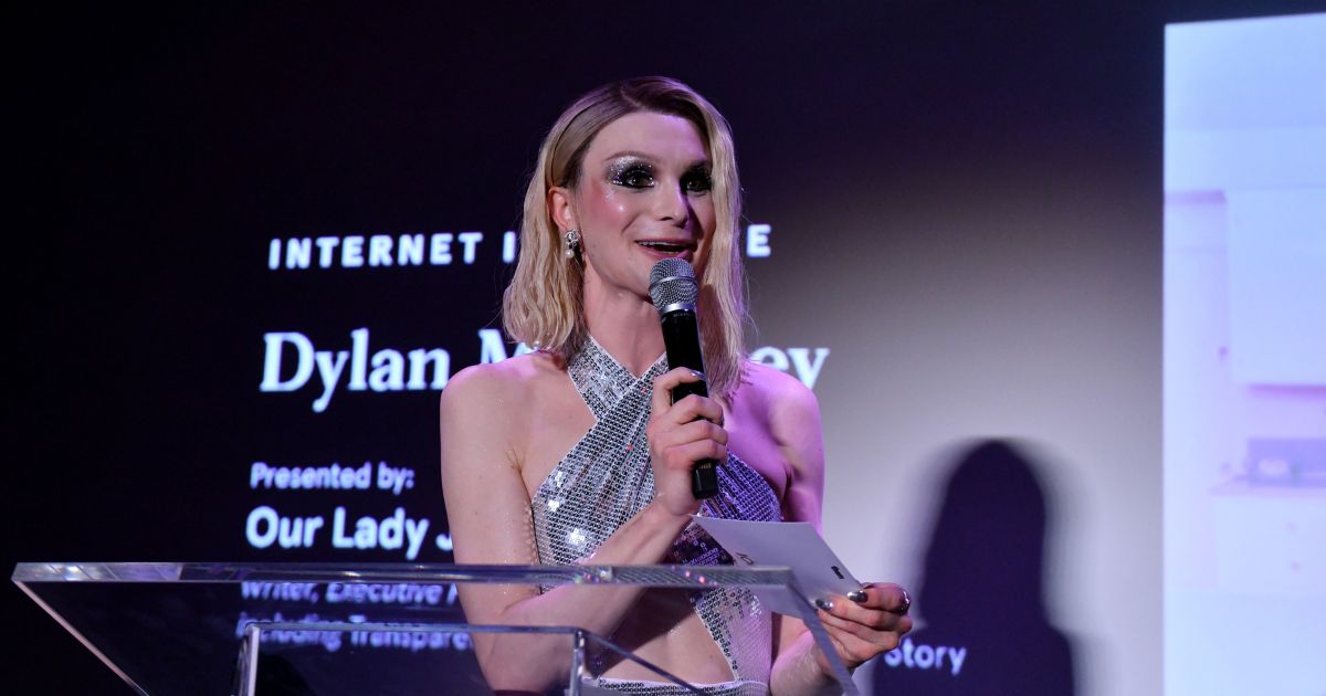 Dylan Mulvaney speaks on stage during the Them Now Awards 2023 at Public Hotel on June 14 in New York City.
