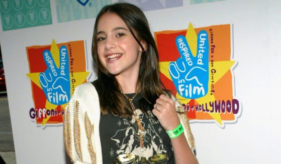 Actress Alexa Nikolas arrives at the Los Angeles premiere of Warner Brothers' "Duma" at the Cinerama Dome at ArcLight Theatres on April 28, 2005, in Hollywood, California.