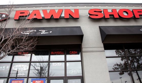 A pawn shop on University Avenue in St. Paul, Minnesota, is seen April 2, 2022.
