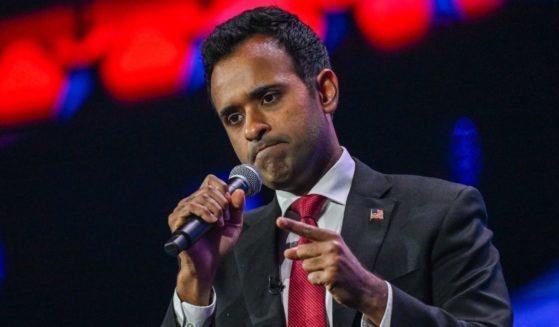 Vivek Ramaswamy speaks at the Turning Point Action USA conference in West Palm Beach, Florida, on Saturday.
