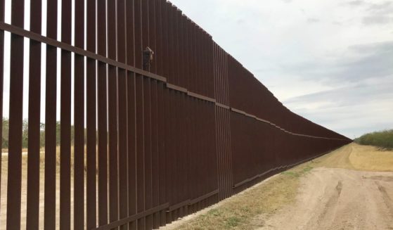 The above image shows the U.S.-Mexico border wall.