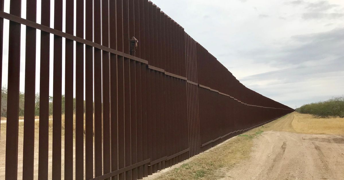 The above image shows the U.S.-Mexico border wall.
