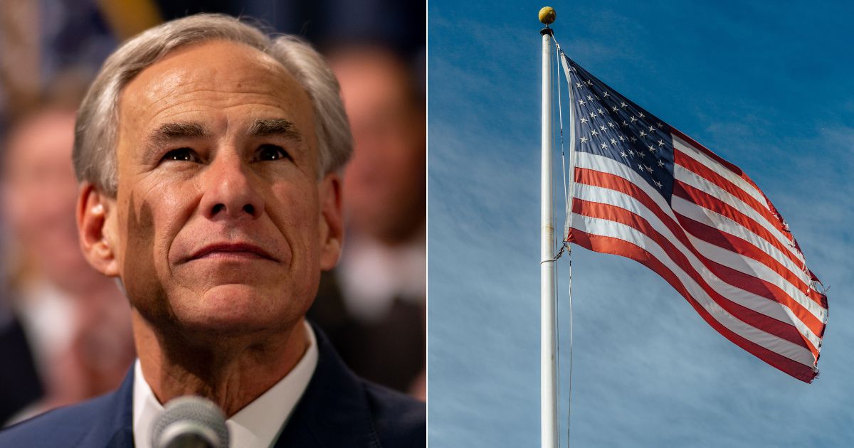After one Australian woman took to TikTok to complain there were too many American flags in the United States, Texas Gov. Greg Abbott, left, responded by telling her to "go back to Australia."