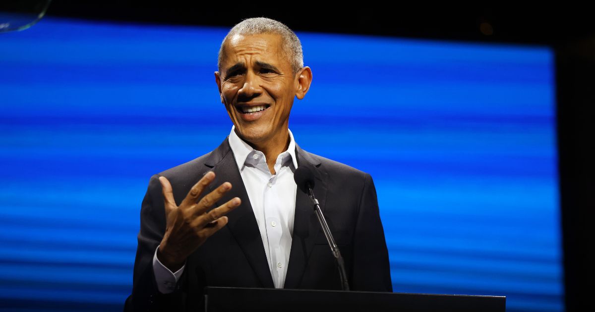 Former U.S. President Barack Obama speaks at a Democracy Forum event held by the Obama Foundation at the Javits Center in New York City, on November 17, 2022.