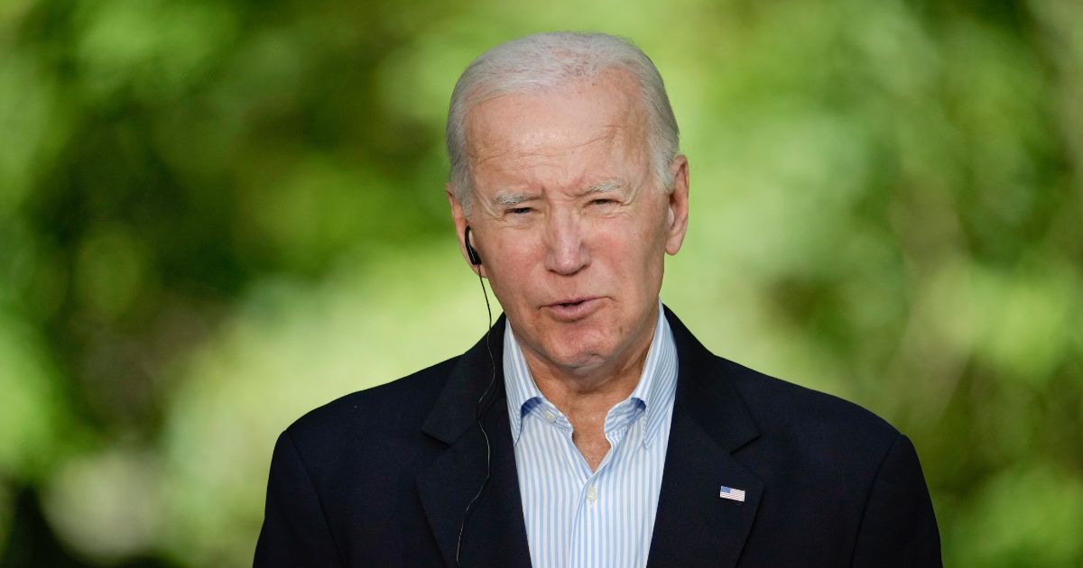 President Joe Biden speaks Friday during a joint news conference with Japan's Prime Minister Fumio Kishida and South Korea's President Yoon Suk Yeol at Camp David, the presidential retreat near Thurmont, Maryland.