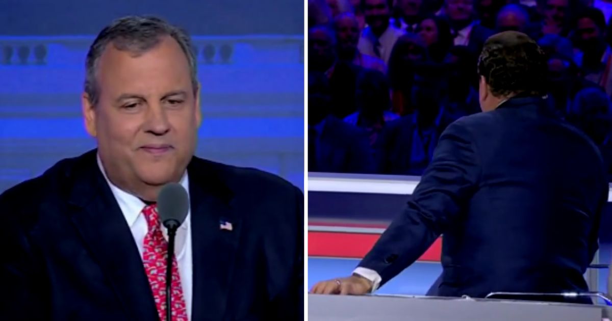 Chris Christie, left, was booed to such a degree during Wednesday's Republican primary debate that moderator Bret Baier had to intervene.