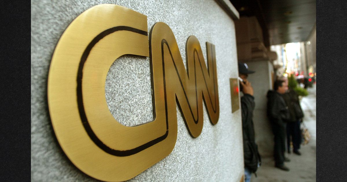 The CNN sign is seen outside its headquarters in New York City.