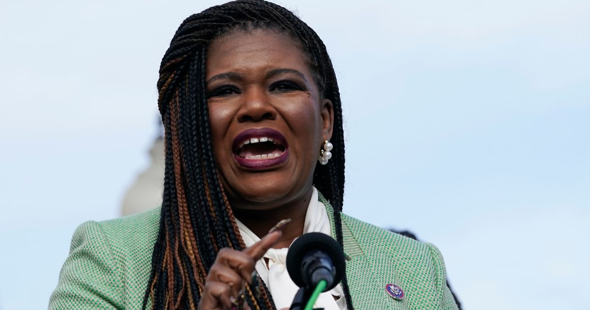 Rep. Cori Bush, D-Mo., speaks during a news conference as advocates call on the Senate to affirm the Equal Rights Amendment (ERA) as the 28th Amendment to the Constitution, Thursday, Dec. 8, 2022, on Capitol Hill in Washington.