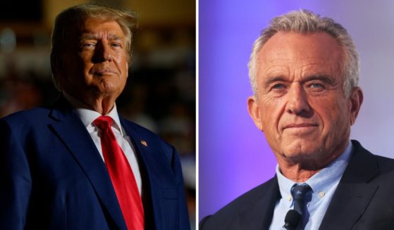 Former President Donald Trump arrives for a rally on Saturday in Erie, Pennsylvania. Robert F. Kennedy Jr. is interviewed on July 25 in New York City.