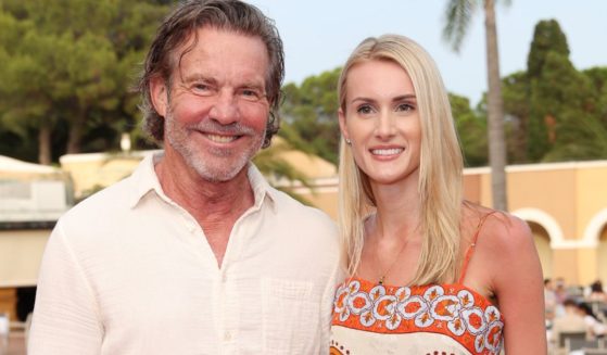 Dennis Quaid and Laura Savoie attend the red carpet of the Filming Italy 2023 on June 22, 2023 in Santa Margherita di Pula, Italy.