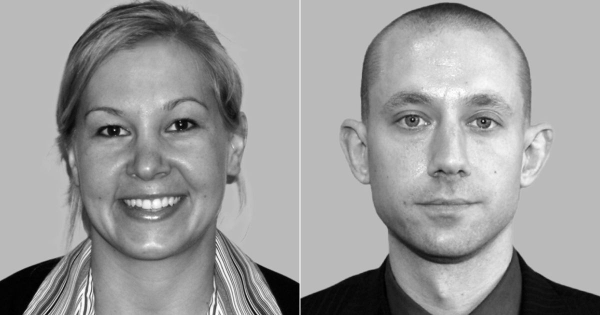 FBI special agents Laura Schwartzenberger, left, and Daniel Alfin, right, were killed in the line of duty while serving a warrant in Sunrise, Florida, but their deaths lead to a global investigation that lead to 98 child sex abuse arrests internationally.