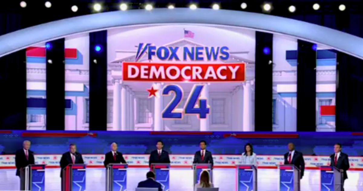 The eight candidates at Wednesday's GOP primary debate were asked if they would support former President Donald Trump as the party's nominee, even if he is convicted. (