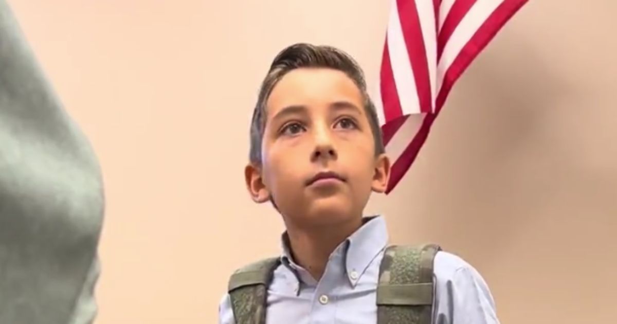 Jaiden Rodriguez, a 12-year-old student in Colorado Springs, was removed from his charter school classroom on Monday for having a Gadsden flag patch on his backpack.