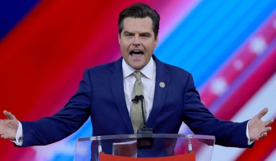 Republican Rep. Matt Gaetz of Florida speaks during the Conservative Political Action Conference at the Rosen Shingle Creek in Orlando, Florida, on Feb. 26, 2022.