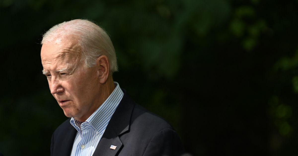 President Joe Biden speaks during a news conference at Camp David in Maryland on Friday.