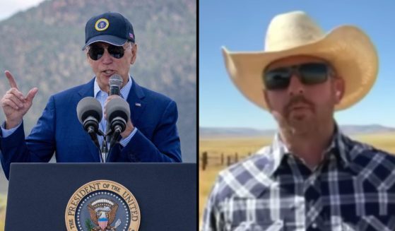 President Joe Biden speaks at Red Butte Airfield, 25 miles south of Tusayan, Arizona, on Tuesday. Utah rancher Chris Heaton appears on Fox News on Tuesday.