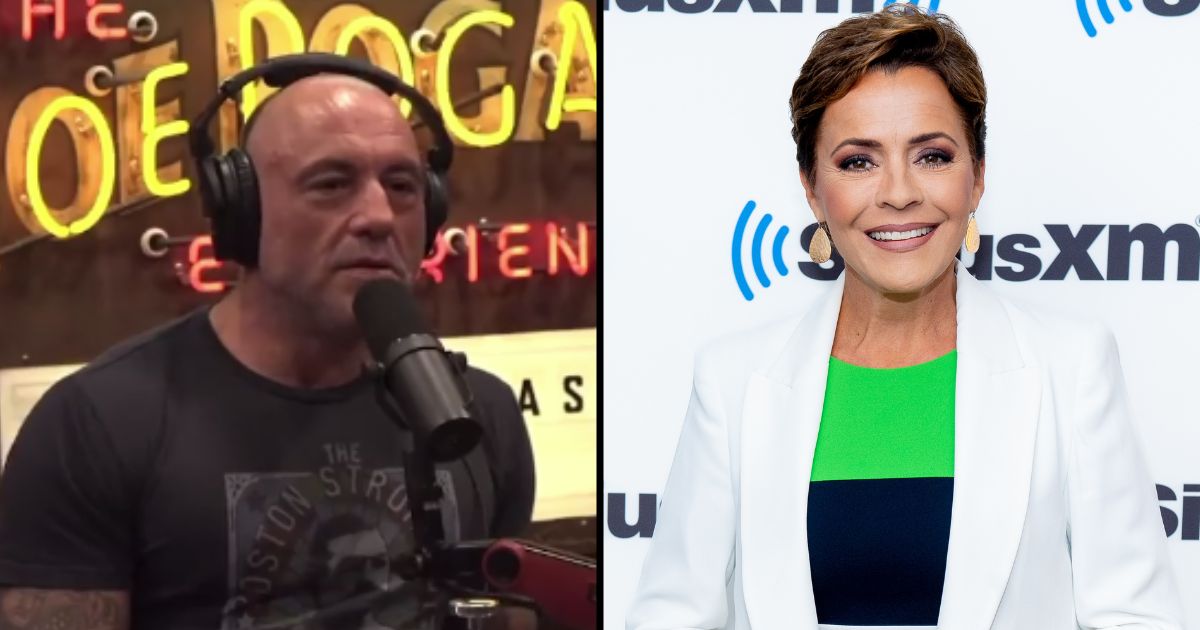 Podcast host Joe Rogan asserted on Wednesday that there was "real fraud" in the 2022 Arizona governor's race between Kari Lake, right, and now-Gov. Katie Hobbs.