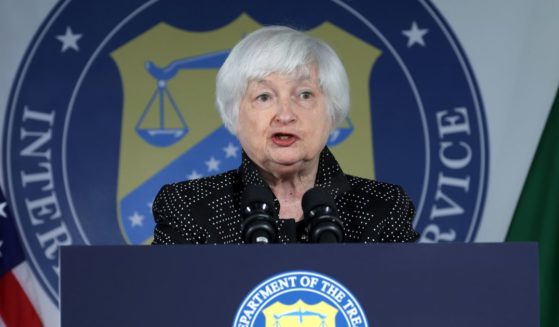 Secretary of the Treasury Janet Yellen delivers remarks on Wednesday in McLean, Virginia.