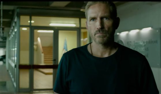 Jim Caviezel in a trailer for "Sound of Freedom."
