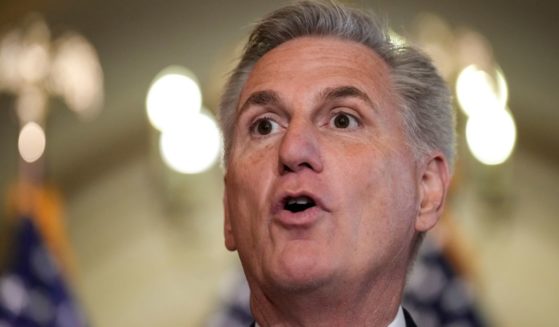 Speaker of the House Kevin McCarthy speaks to reporters at the U.S. Capitol on July 27 in Washington, D.C.