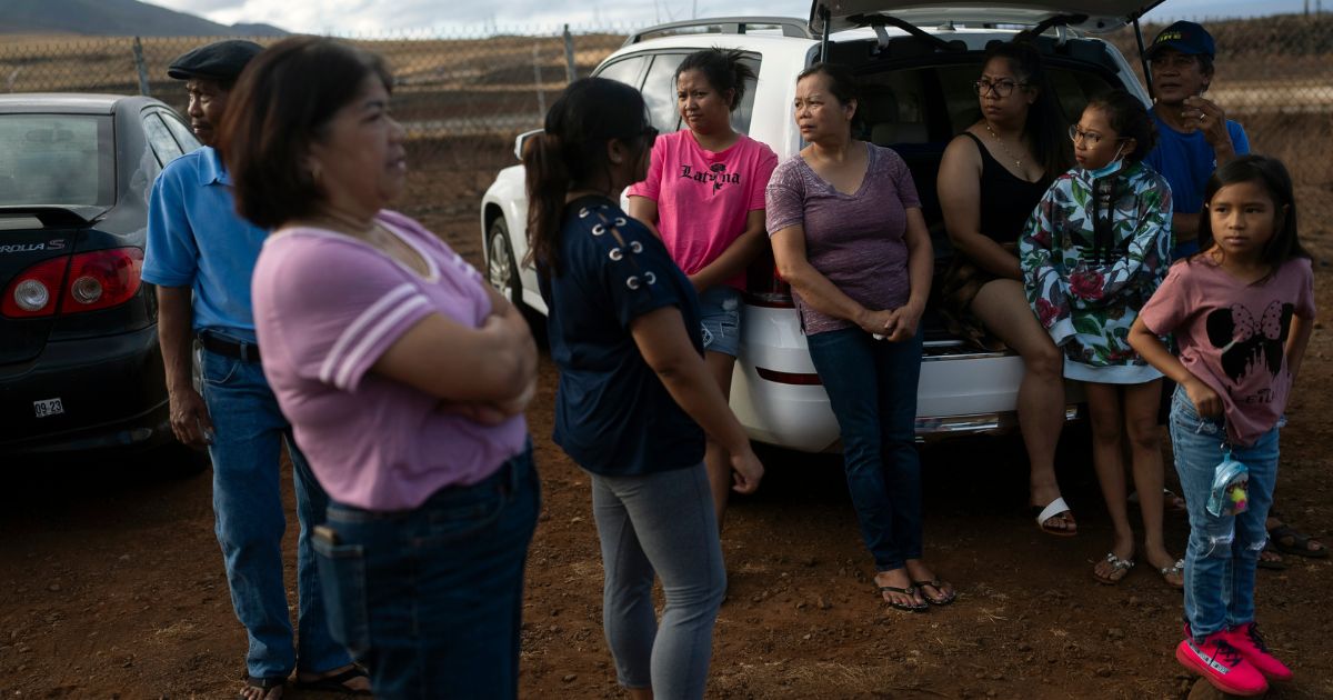 a group of Lahaina, Hawaii, residents who survived the deadly wildfire