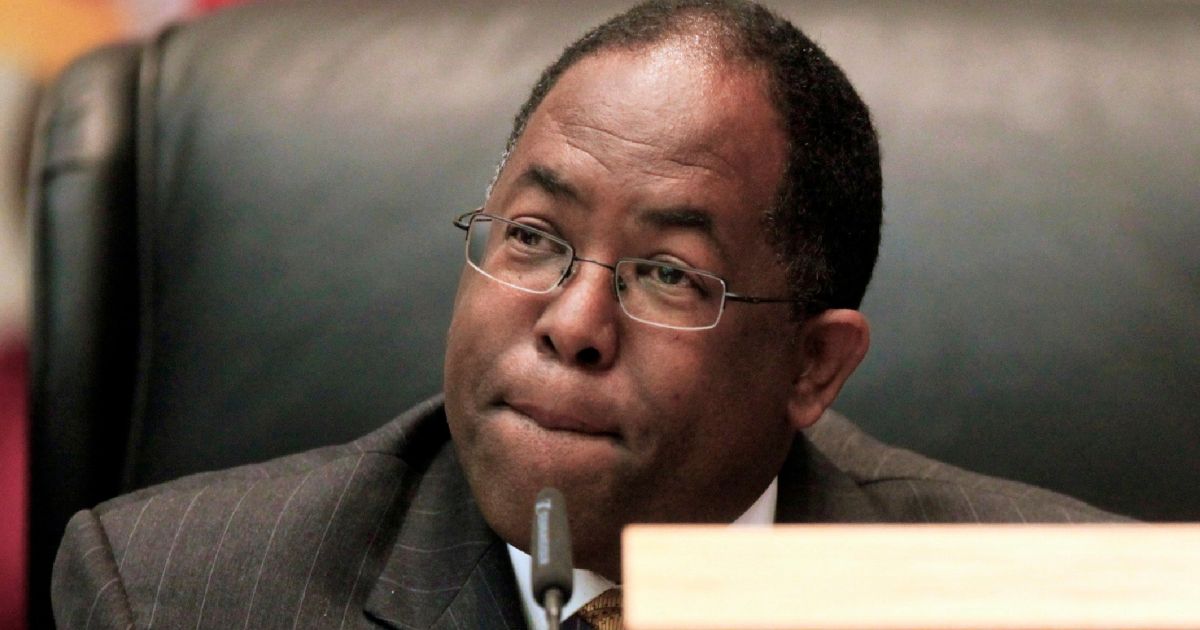 Los Angeles County Supervisor Mark Ridley-Thomas attends a board meeting in Los Angeles on June 1, 2010. Ridley-Thomas was convicted on federal corruption charges on March 20 and sentenced to 3.5 years in prison.