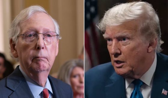Former President Donald Trump, right, called out Senate Minority Leader Mitch McConnell, left, on Wednesday.