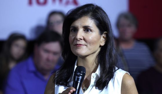 Republican presidential candidate Nikki Haley speaks during a campaign stop on July 29 in Iowa City, Iowa.