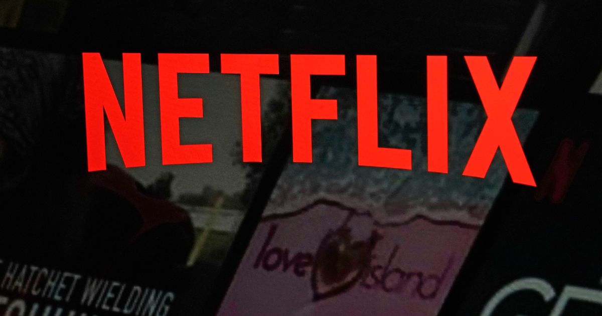 The Netflix logo is pictured on the company's website on Feb. 2.