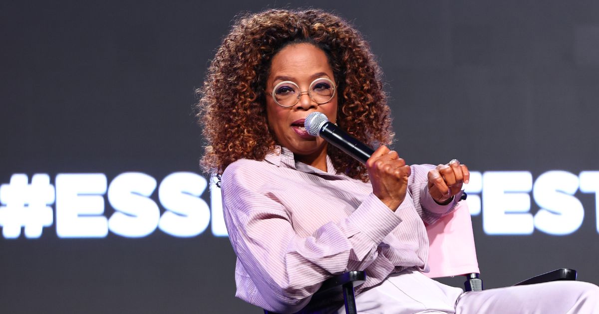 Oprah Winfrey speaks onstage during the 2023 ESSENCE Festival Of Culture™ at Ernest N. Morial Convention Center in New Orleans, Louisiana, on June 30.