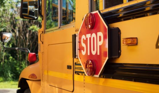 This stock image shows the outside of a school bus. Recently, a school bus monitor was fired from his job in Conroe, Texas, after he savagely beat a 17-year-old student.