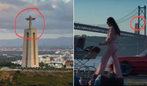 A statue of Jesus Christ was edited out of a Porsche car commercial.