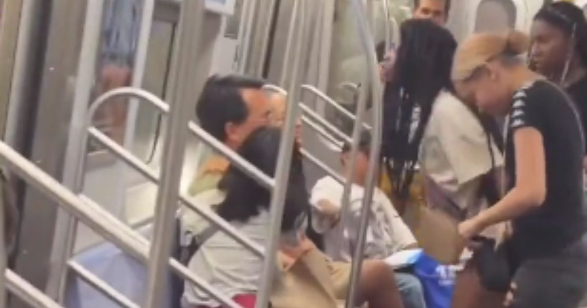 Three teenage girls were filmed attacking a Nevada family on the F train in New York City on Thursday.