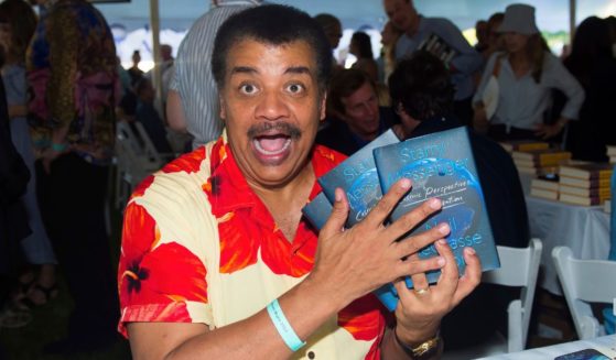 Neil deGrasse Tyson attends the East Hampton Library's 19th annual Authors Night Benefit at Herrick Park Fieldin East Hampton, New York, on Saturday.