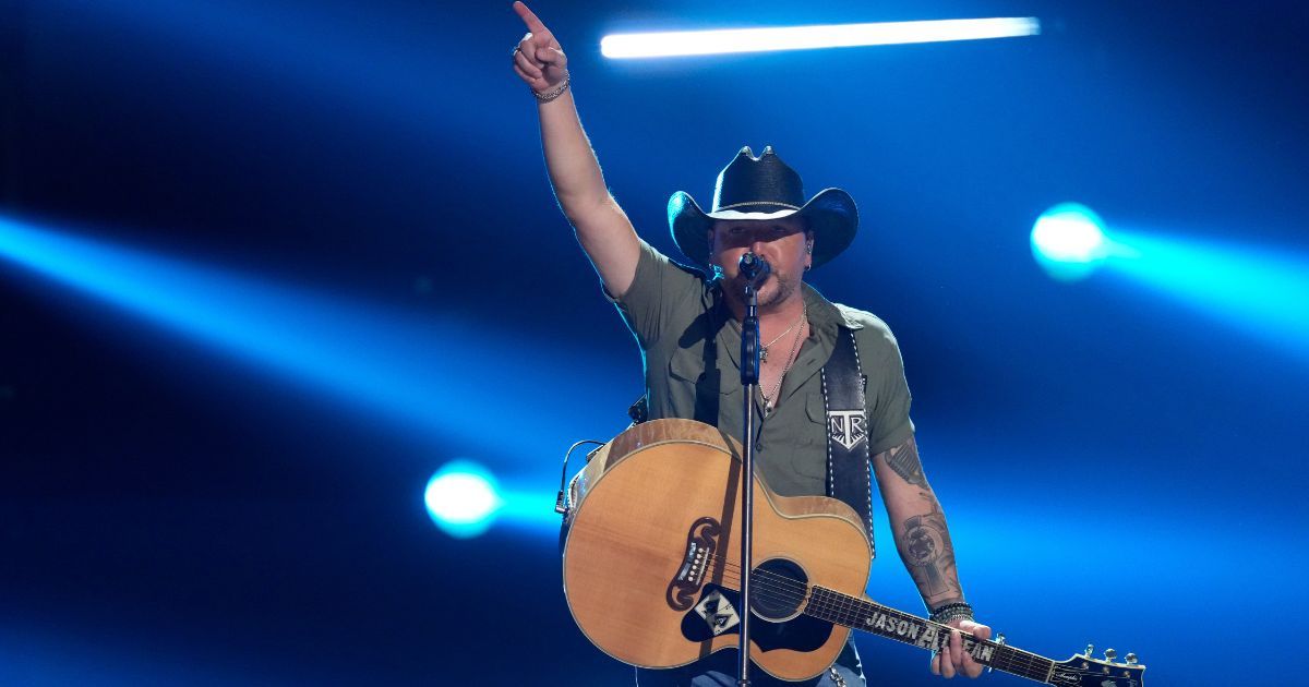 Jason Aldean performs "Tough Crowd" at the Academy of Country Music Awards on May 11 at the Ford Center in Frisco, Texas.