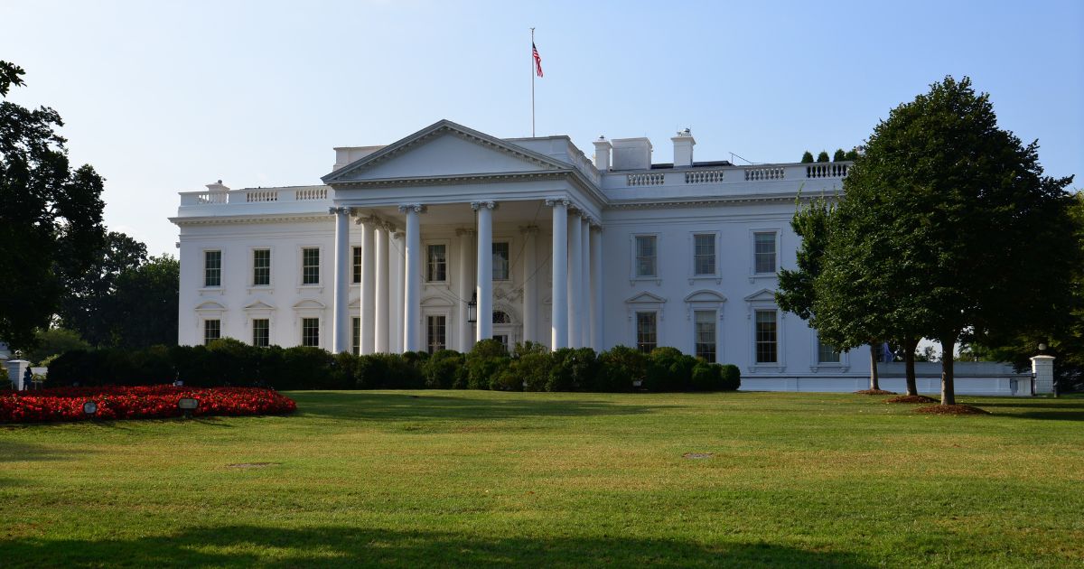 The above stock image is of the White House.