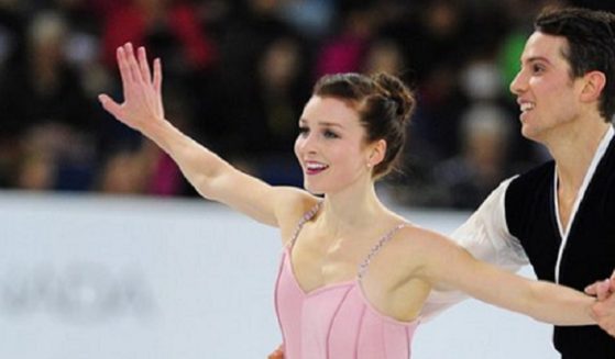 Canadian figure skater Alexander Paul is pictured in a file photo with her partner and then-future husand Mithell Islam.