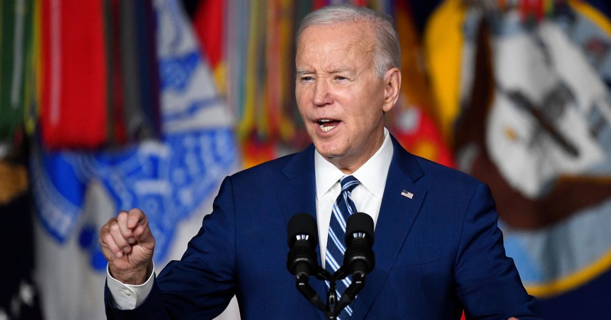 President Joe Biden speaks at the George E. Wahlen Department of Veterans Affairs Medical Center on Thursday in Salt Lake City.