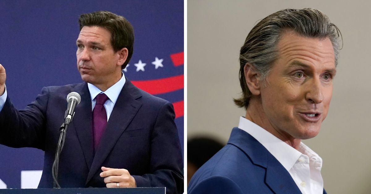 Republic president candidate and Florida Gov. Ron DeSantis, left, and California Democratic Gov. Gavin Newsom, right, agreed to a debate over the issues in the fall.