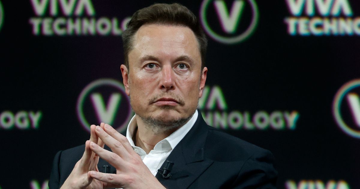 Chief Executive Officer of SpaceX and Tesla and owner of Twitter, Elon Musk attends the Viva Technology conference dedicated to innovation and startups at the Porte de Versailles exhibition centre on June 16 in Paris.