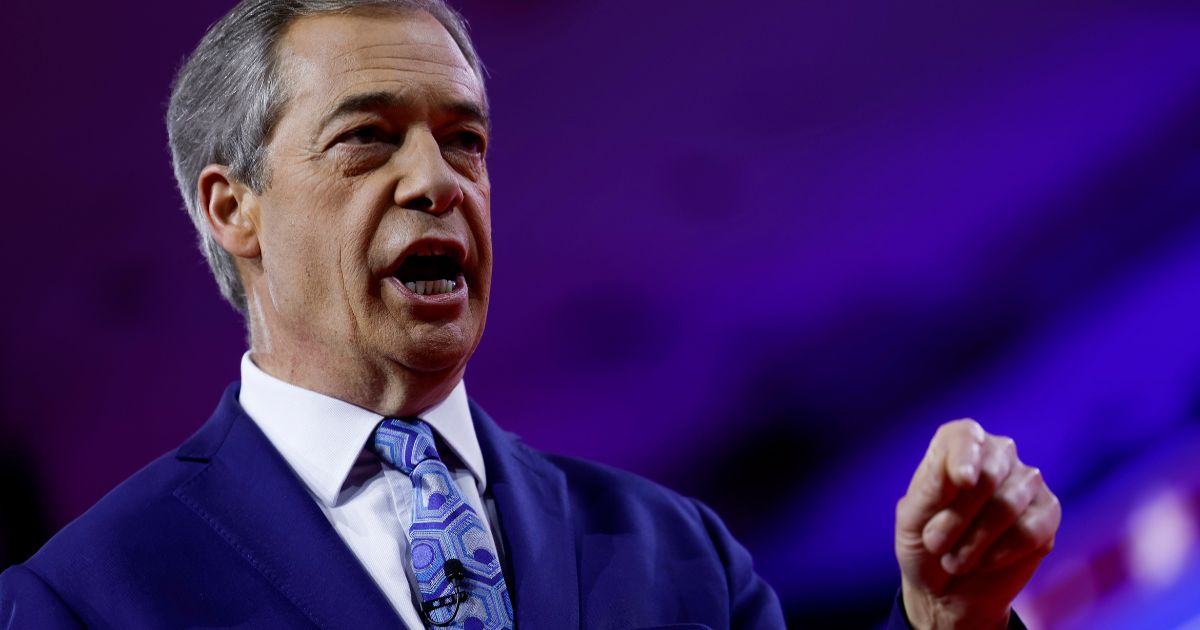 Nigel Farage, former Brexit Party leader, speaks during the annual Conservative Political Action Conference (CPAC) at the Gaylord National Resort Hotel And Convention Center on March 3 in National Harbor, Maryland.