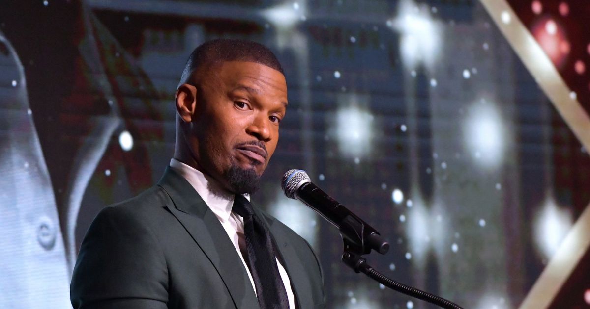 Jamie Foxx speaks at The African American Film Critics Association's 11th Annual AAFCA Awards at Taglyan Cultural Complex on January 22, 2020 in Hollywood, California.