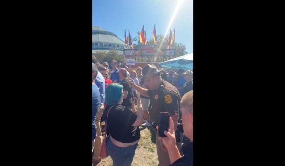 This Twitter/X screen shot shows a confrontation at the Iowa State Fair.