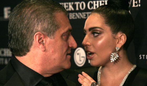 Recording artist Lady Gaga, right, with her father Joe Germanotta, attends a Tony Bennett and Lady Gaga concert taping on July 28, 2014, in New York. Germanotta believes illegal immigrants are taking over in America and he believes people are “just enabling ‘em.”