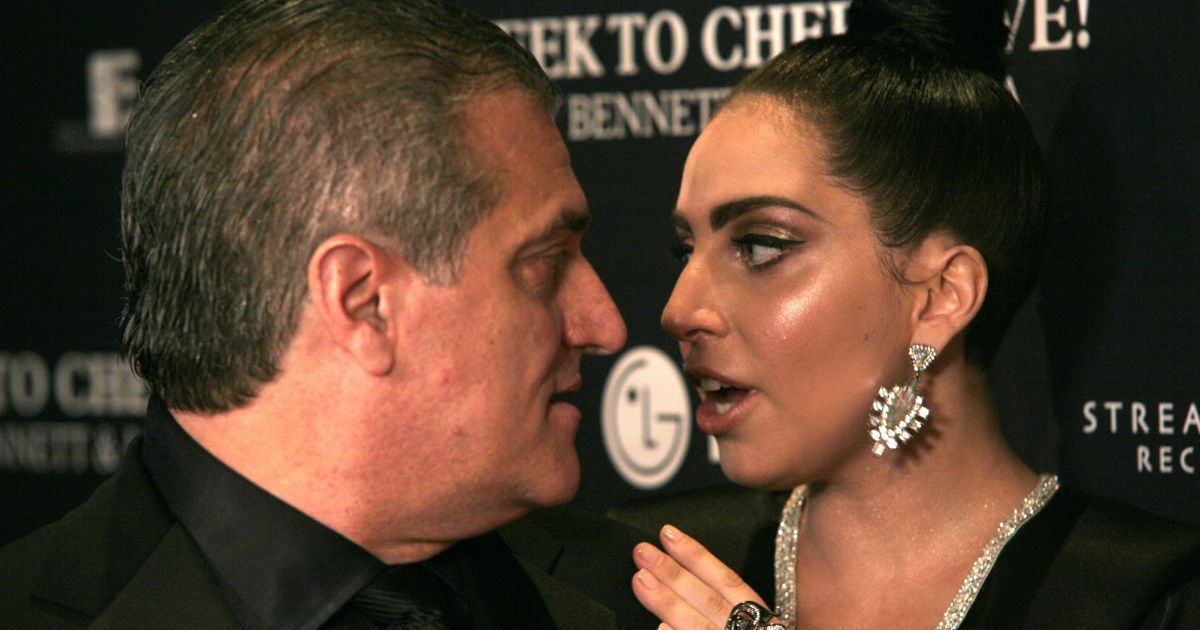 Recording artist Lady Gaga, right, with her father Joe Germanotta, attends a Tony Bennett and Lady Gaga concert taping on July 28, 2014, in New York. Germanotta believes illegal immigrants are taking over in America and he believes people are “just enabling ‘em.”