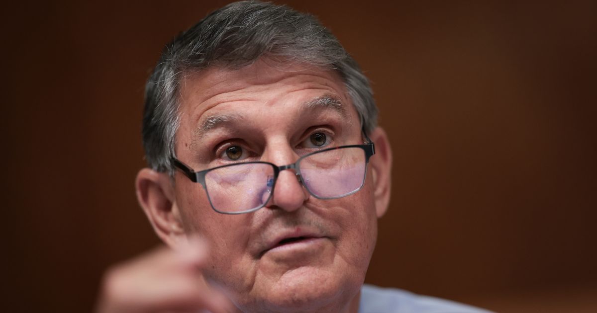 West Virginia Sen. Joe Manchin questions Securities and Exchange Commission Chairman Gary Gensler as Gensler testifies before the Financial Services and General Government Subcommittee on July 19, in Washington, D.C.