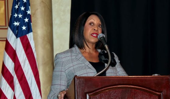 Sheila Y. Oliver, Lieutenant Governor of New Jersey address the audience at the MBCA Winter Kick-Off Luncheon at Caesars Atlantic City on Jan. 23, 2019, in Atlantic City, New Jersey.