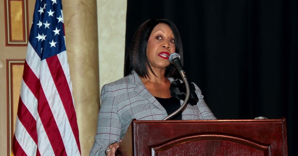 Sheila Y. Oliver, Lieutenant Governor of New Jersey address the audience at the MBCA Winter Kick-Off Luncheon at Caesars Atlantic City on Jan. 23, 2019, in Atlantic City, New Jersey.