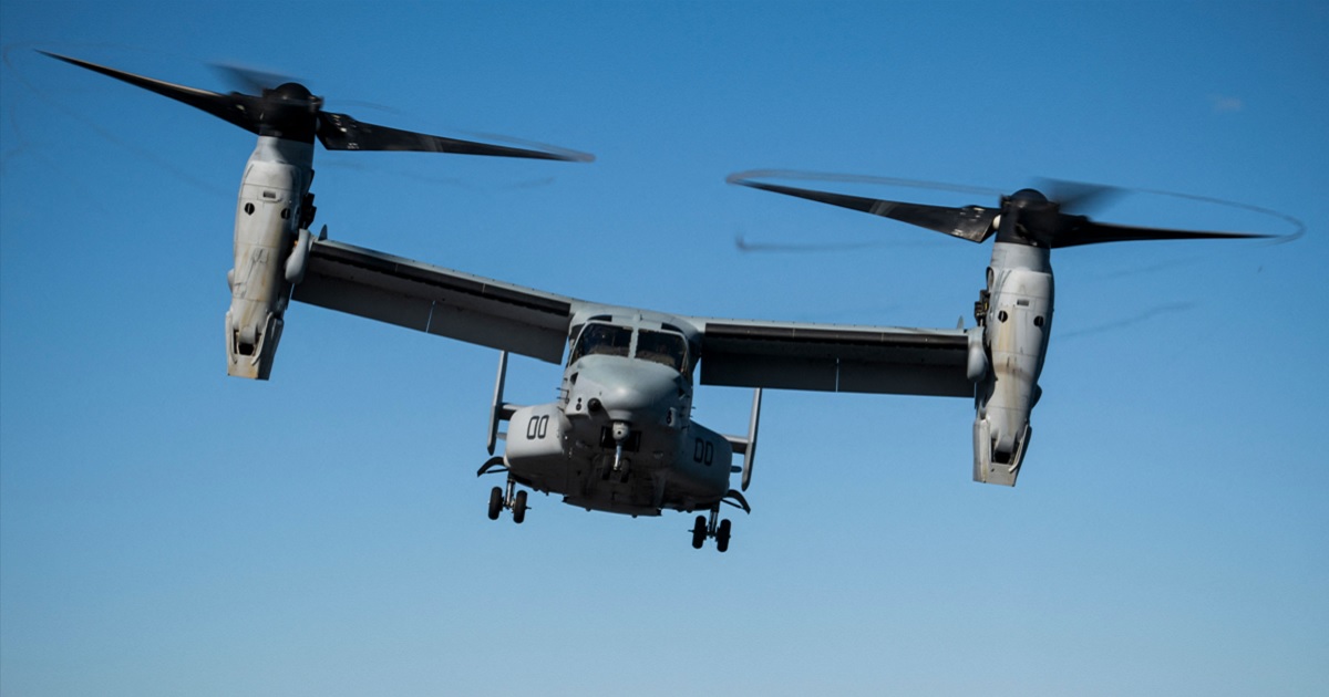 An MV-22 Osprey is pictured in a June 2022 file photo.